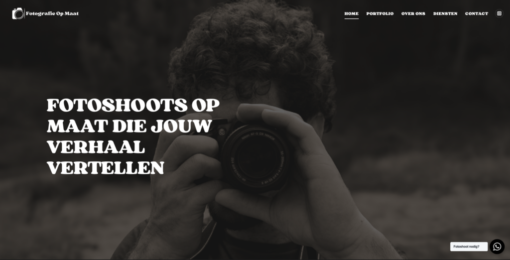 Fotografie Op Maar webpagina